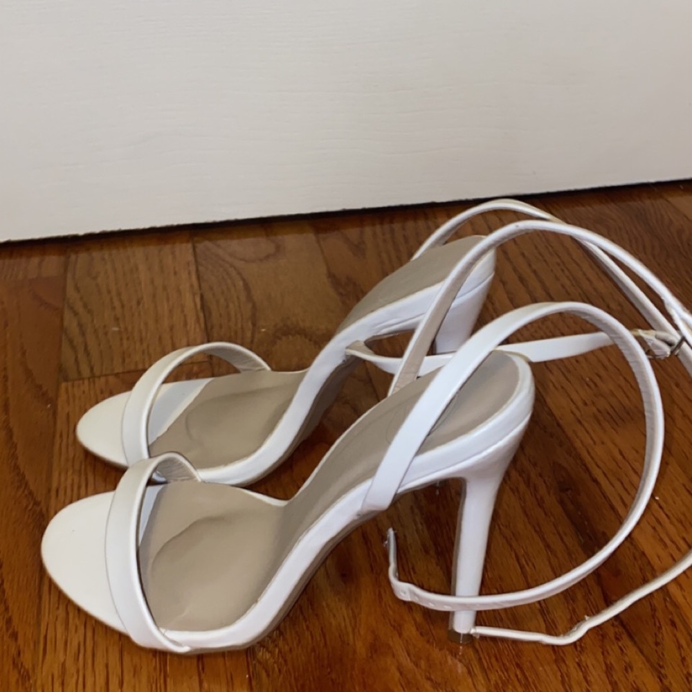 White Barely There Heels - Missguided